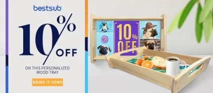 10% off on this Personalized Wood Tray