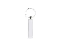 Porta-Chaves Dupla Face com Insert 1.3x6.3cm-Prateado