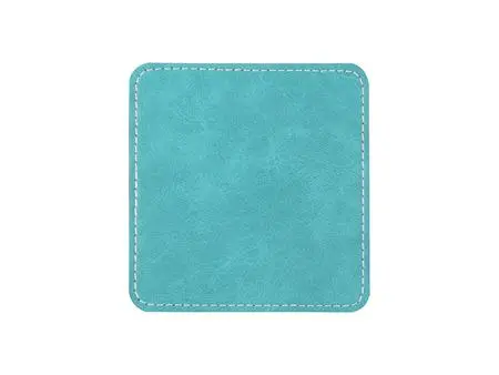 Posavasos Cuadrado Cuero PU(Verde, 10*10cm)