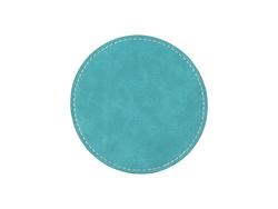 Porta-Copos Redondo Couro PU (Verde, 9.5cm)