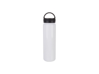 Sublimation 25oz/750ml Stainless Steel Flask w/ Portable Lid (White)
