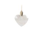 Sublimation 8cm Heart Shape Plastic Christmas Ball Ornament w/String(Clear w/ Warm light)