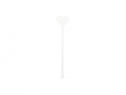 Sublimation Blanks Acrylic Drink Stirrers (3*14.5*0.4cm,Heart Shape)