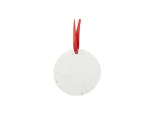Sublimation Round Marble Texture Ornament (7.6/ 3&quot;)