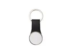 Porta-Chaves Correia PU com 2 Inserts (Redondo, 3*5.8cm)