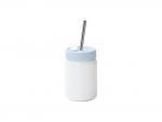 Sublimation Blanks 16oz/480ml Straight Stainless Steel No Handle Mason Jar w/ Silicon Lid