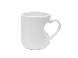 Caneca Branca Asa Forma de Coração