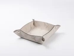 Bandeija de Couro para Gravação (Mármore / Preto,15*15cm)