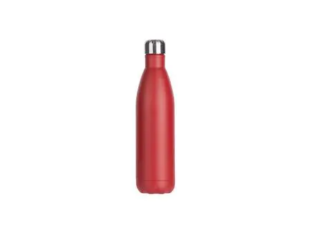 25oz/750ml Powder Coated Stainless Steel Cola Bottle (Red)