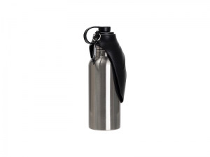 Sublimation Blanks 20oz/600ml Silver Stainless Steel Portable Pet Water Bottle Dispenser