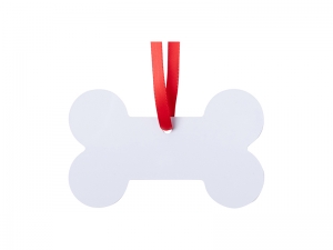 Sublimation Blank Metal Dog Bone Shape Ornament (6*9.8cm)