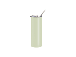 Sublimation 20oz/600ml Stainless Steel Tumbler with Straw &amp; Lid(Matte, Light Green)