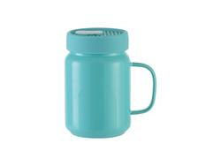 Mason Jar de Vidro 20oz/600ml com Tampa de silicone (Verde Menta)