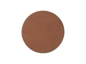 Engraving Blanks Round Leather Coaster (Yellow Brown W/ Black, φ10cm)
