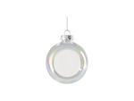 Sublimation 8cm Plastic Holographic Christmas Ball Ornament w/o Insert (Clear)