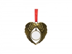 Sublimation Blank Angel Wings Metal Ornament(Gold)