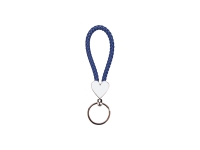 Sublimation Heart Braided Keyring (Blue)