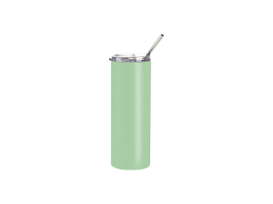 Sublimation 20oz/600ml Stainless Steel Tumbler with Straw &amp; Lid(Matte, Light Green)