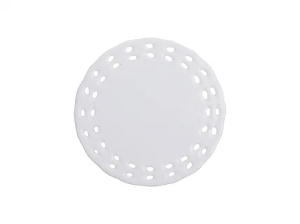 Sublimation 3 in. Round Doily with Leaf Trim