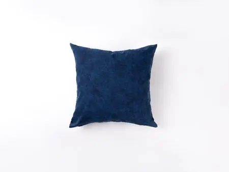 Engraving Leather Pillow Cover(Blue W/ Silver, 40*40cm)