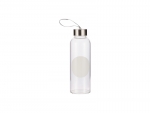 Sublimation 420ml Glass Bottle with Round White Patch