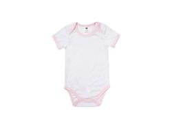 Baby Onesie Short Sleeve XL(Pink Edge,12-18M)