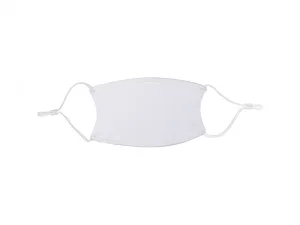 10*15cm Sublimation Kids Face Mask (Full White) with White Strap