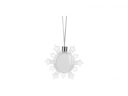 Sublimation Hanging Plastic Ornament (Snowflake, φ8.5cm)