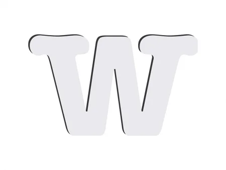 Sublimation HB Letters - W (MOQ: 36)