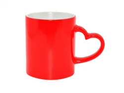 Taza Mágica 11oz Asa Corazón Rojo