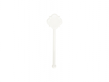 Sublimation Blanks Acrylic Drink Stirrers (3*10.5*0.4cm,Flower Shape)