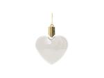 Sublimation 8cm Heart Shape Plastic Christmas Ball Ornament w/String(Clear w/o light)