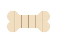 Sublimation Blanks Bone Shaped Sign (25.4*12.7*1.5cm)