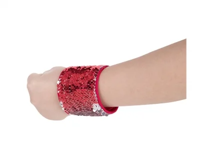 Sublimation Sequin Bracelet (Red W/ White)