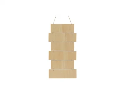 Sublimation Blanks 6 Pieces Plywood Hanging Wall Signs (Rectangle)