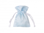 Sublimation Light Blue Satin Drawstring Bag(9*14cm)