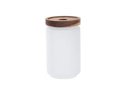 Bote Vidro com Tampa de Madeira 750ml
