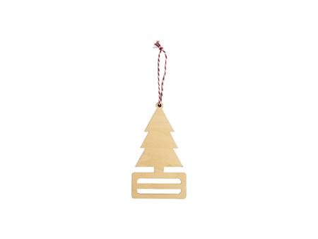 Portabilletes de madera contrachapada sublimación (9,2 * 16,2 * 0,4 cm, forma de árbol de Navidad)