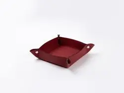 Bandeija de Couro para Gravação (Vermelho/Preto, 15*15cm)