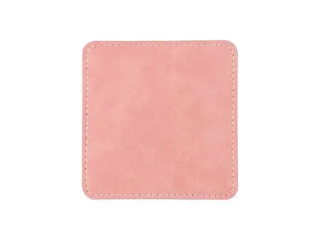 Posavasos Cuadrado Cuero PU(Rosa, 10*10cm)