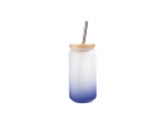 Sublimation Blanks 18oz/550ml Glass Mug Gradient Dark Blue