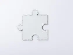Porta-Copos Puzzle PU (Branco, 12*12cm)