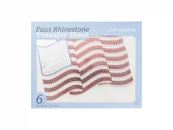 Faux Rhinestone Transfer Sheet 6pcs(National Flag)