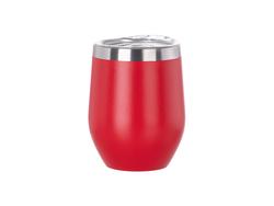 Copo de Vino Sem Asa Inox 12oz/360ml Coberto em Pó (Vermelho)
