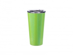 Sublimation 16oz/480ml Glitter Sparkling Stainless Steel Tumbler w/ Lid (Green)
