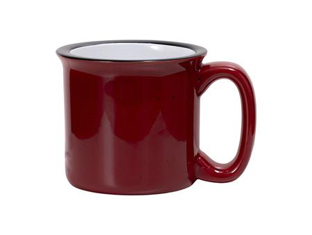 Taza de esmalte cerámico de 13 oz / 400 ml (patrón rojo)Cantidad mínima: 1008 unidades