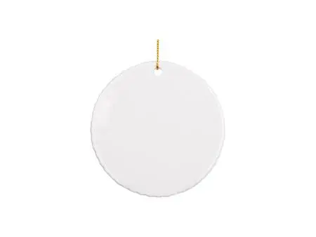 Sublimation 3&quot; Round Ceramic Ornament with Small Gear