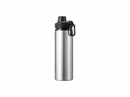 28oz/850ml Sublimation Blanks Alu Water Bottle with Color Cap (Silver)