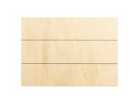 Sublimation Blanks Rectangular Plywood Sign w/ Stripes (17.8*12.7*1.5cm)