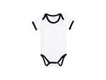 Baby Onesie Short Sleeve XXL(Black Edge,18-24M)